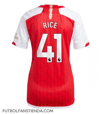 Arsenal Declan Rice #41 Primera Equipación Mujer 2023-24 Manga Corta